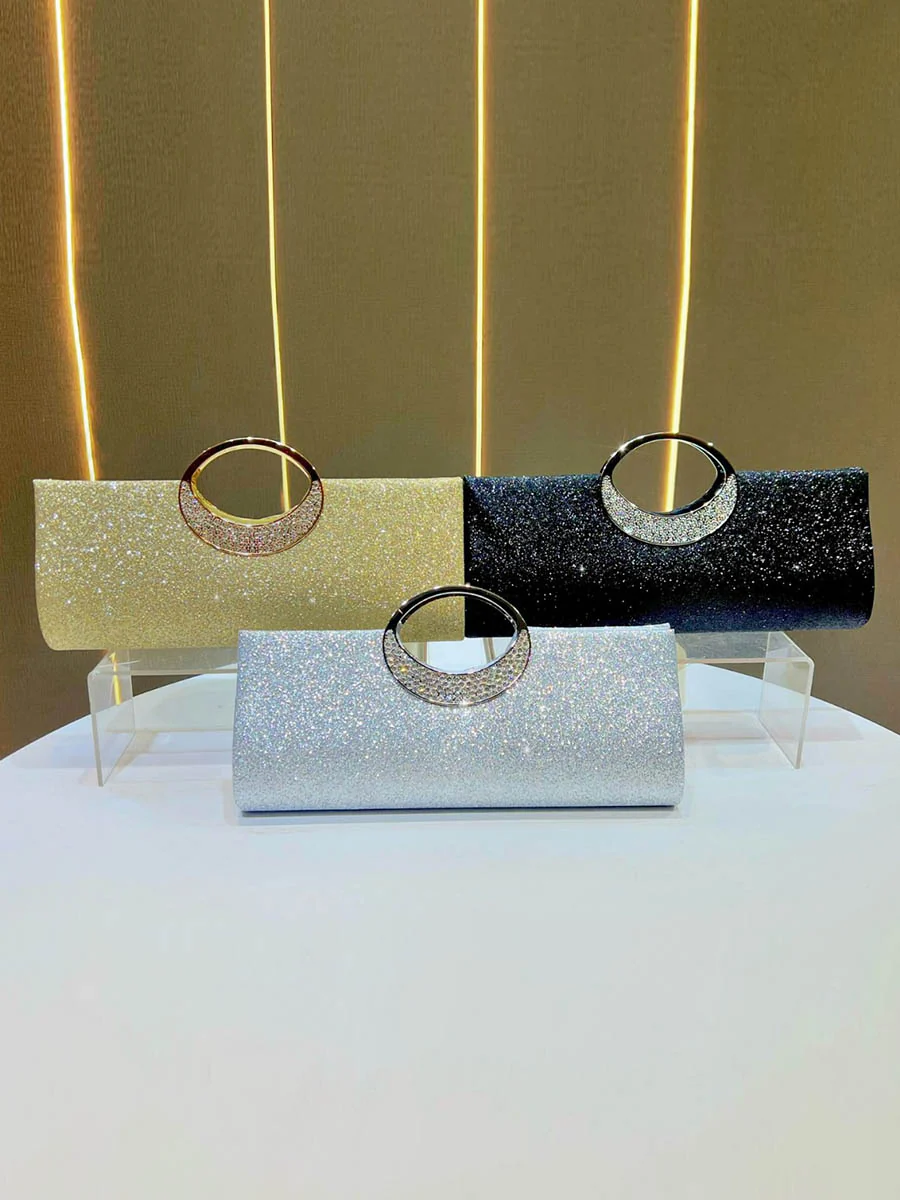 Chains Rhine Stones Sequined Evening Bags & Clutches Handbags - Image 4