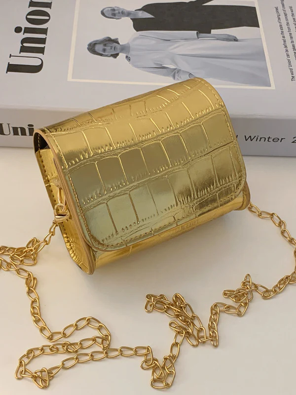 Chains Shiny Split-Joint Bags Crossbody Bags - Image 3
