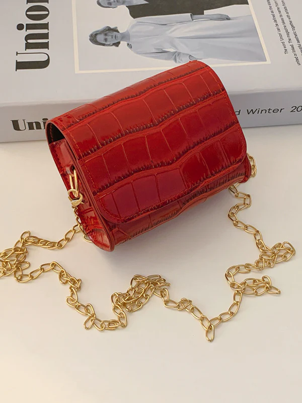 Chains Shiny Split-Joint Bags Crossbody Bags - Image 6