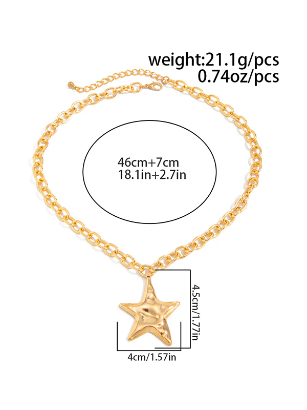 Chains Shiny Star Shape Necklaces Accessories - Image 15