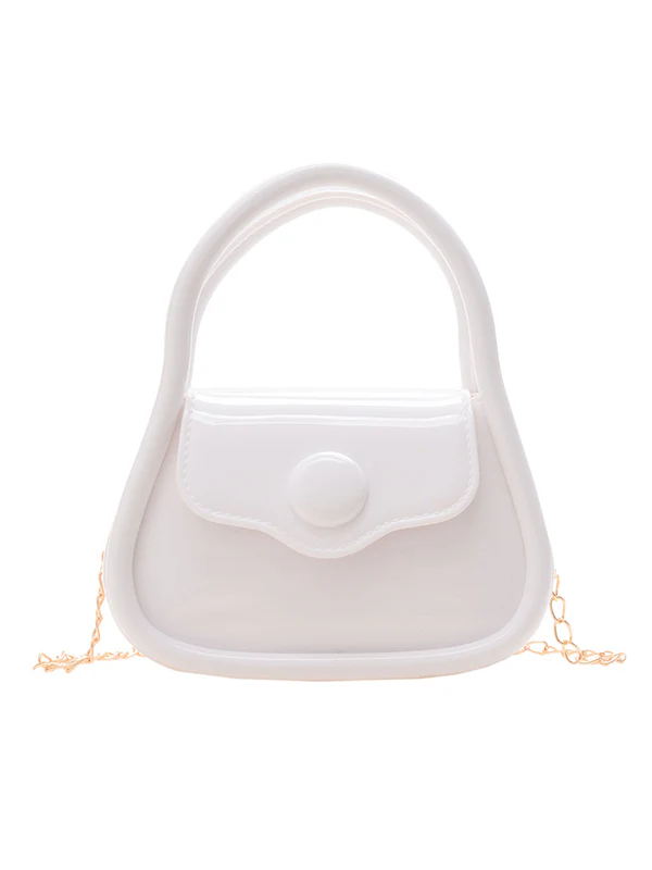 Chains Solid Color Crossbody Bags Satchels - Image 27