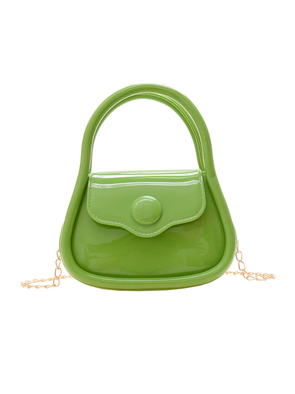 Chains Solid Color Crossbody Bags Satchels - Image 29