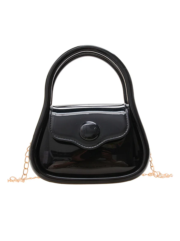 Chains Solid Color Crossbody Bags Satchels - Image 30
