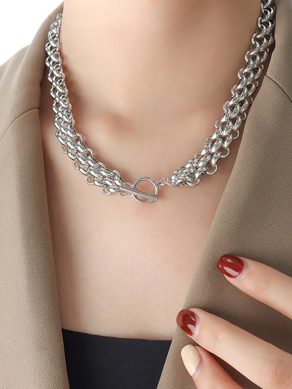 Chains Solid Color Dainty Necklace Necklaces Accessories - Image 2