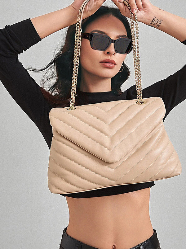 Chains Split-Joint Shoulder Bags Handbags - Image 2
