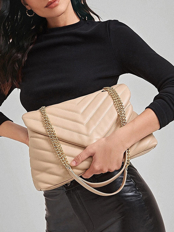 Chains Split-Joint Shoulder Bags Handbags - Image 4