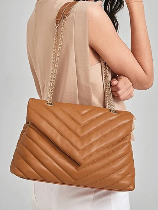 Chains Split-Joint Shoulder Bags Handbags - Image 5