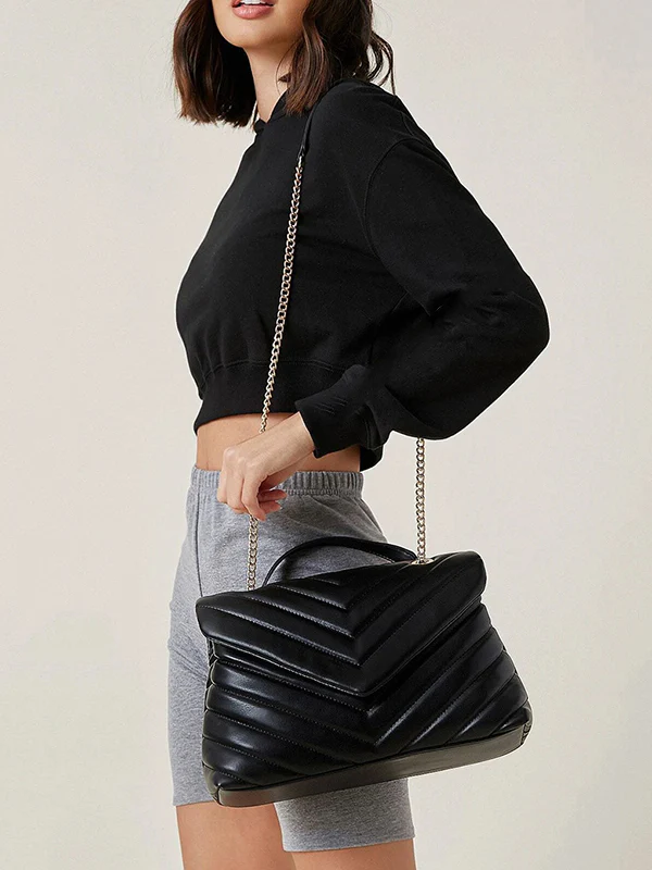 Chains Split-Joint Shoulder Bags Handbags - Image 7