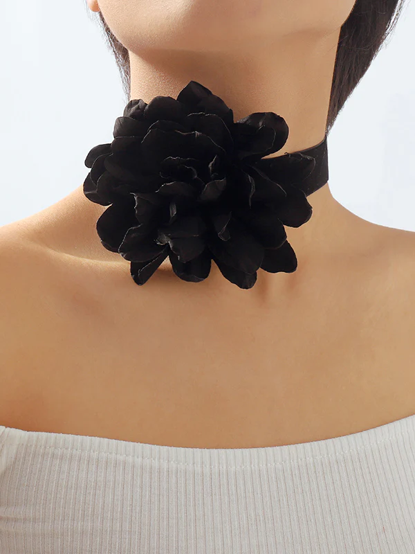 Chains Three-Dimensional Flower Necklaces Accessories - Image 2