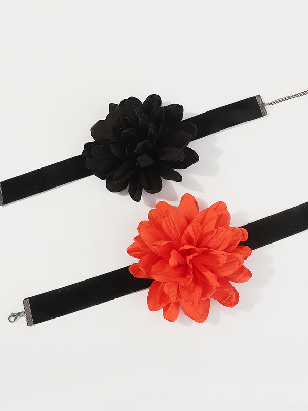 Chains Three-Dimensional Flower Necklaces Accessories - Image 8