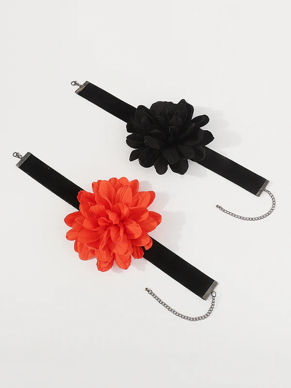Chains Three-Dimensional Flower Necklaces Accessories - Image 9