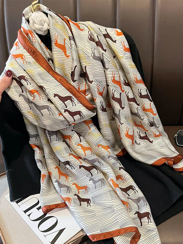 Chic Animal Prints Silk Imitation Warm Shawl&Scarf - Image 3