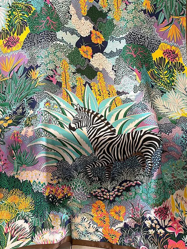 Chic Floral Printed Silk Imitation Warm Shawl&Scarf - Image 3