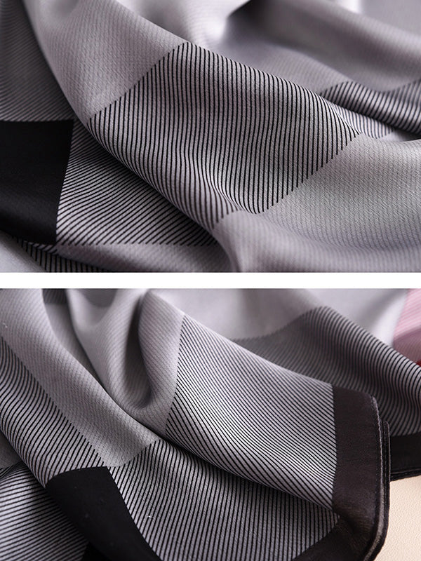Chic Plaid Silk Imitation Shawl&Scarf - Image 11