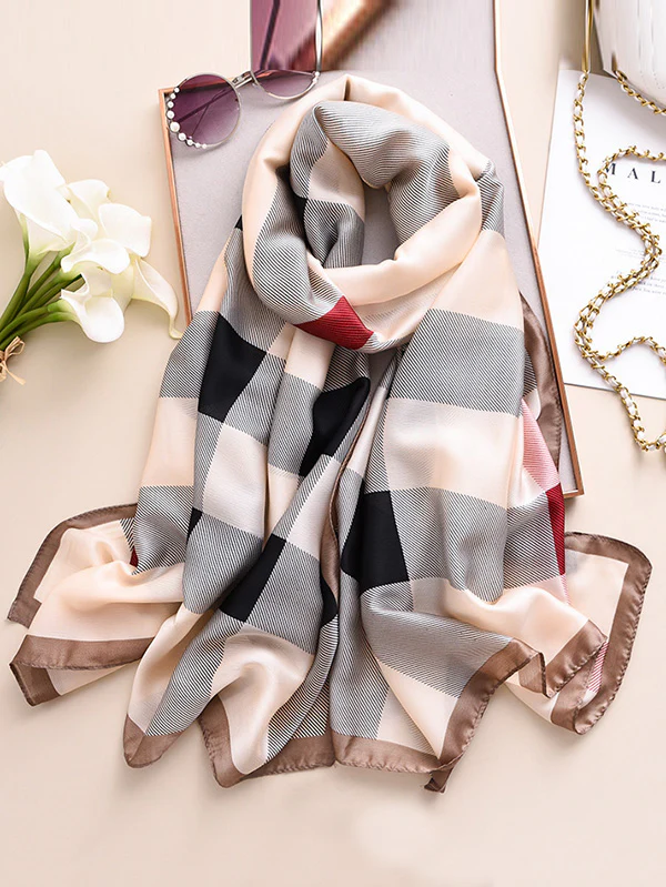 Chic Plaid Silk Imitation Shawl&Scarf - Image 12