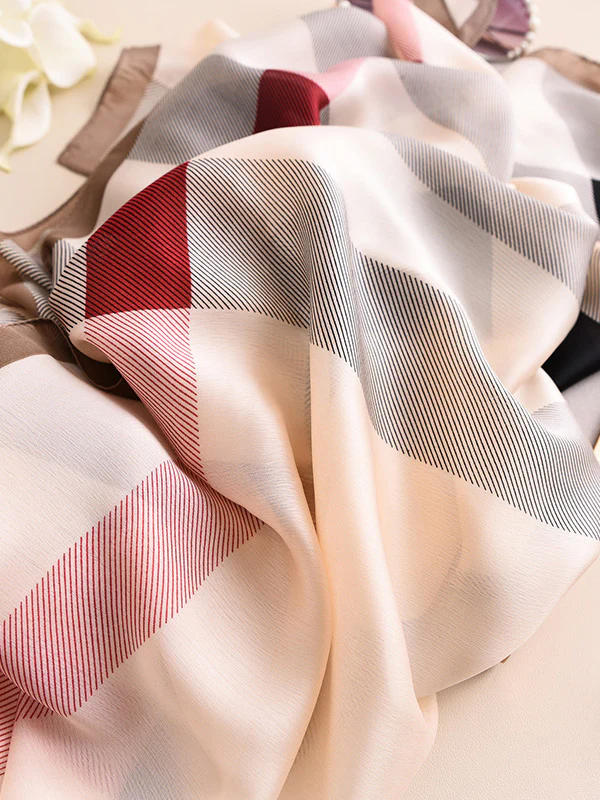 Chic Plaid Silk Imitation Shawl&Scarf - Image 13