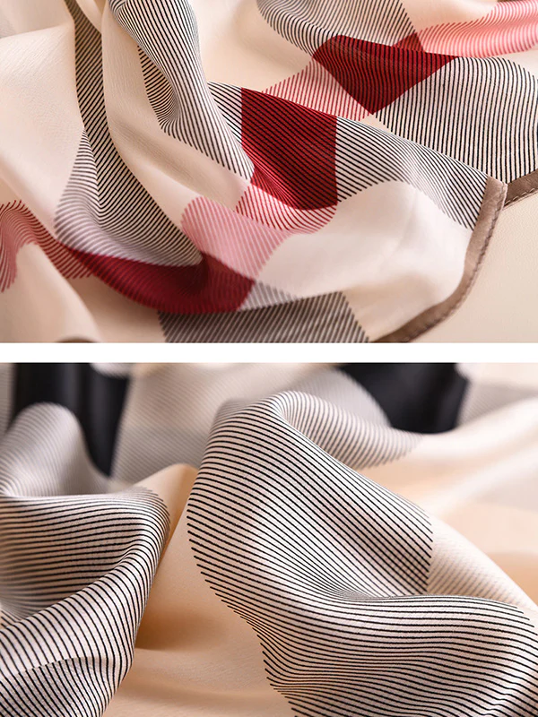 Chic Plaid Silk Imitation Shawl&Scarf - Image 14