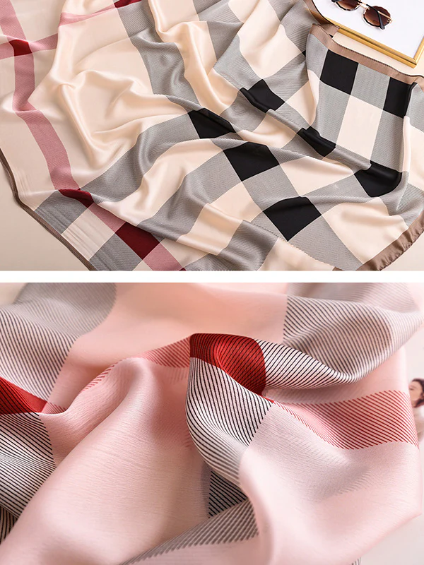 Chic Plaid Silk Imitation Shawl&Scarf - Image 15