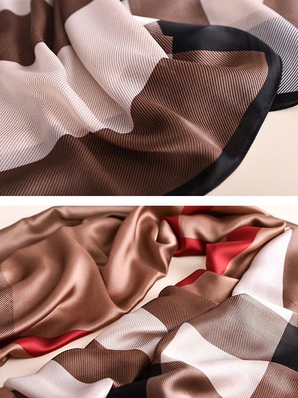 Chic Plaid Silk Imitation Shawl&Scarf - Image 6