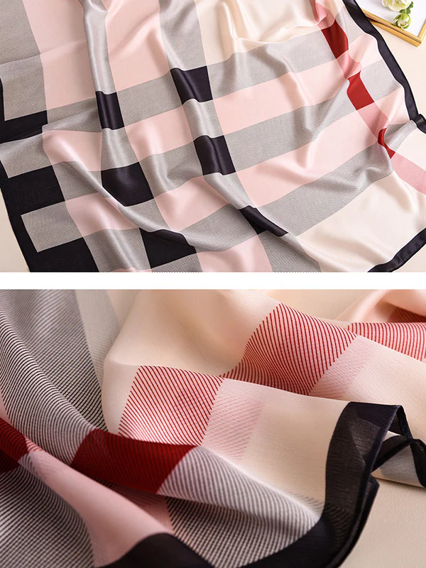 Chic Plaid Silk Imitation Shawl&Scarf - Image 8