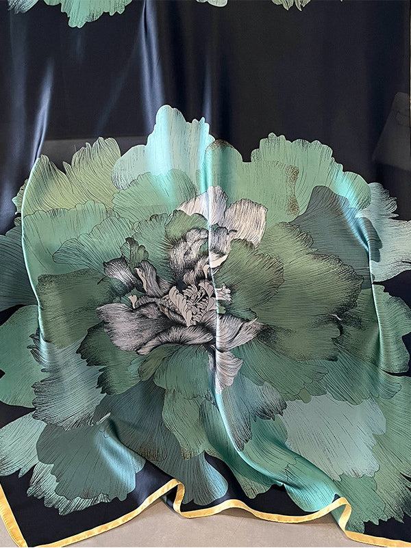 Chic Printed Contrast Color Silk Imitation Warm Shawl&Scarf - Image 5
