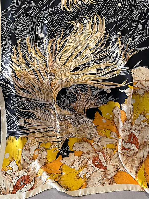 Chic Printed Contrast Color Silk Imitation Warm Shawl&Scarf - Image 7