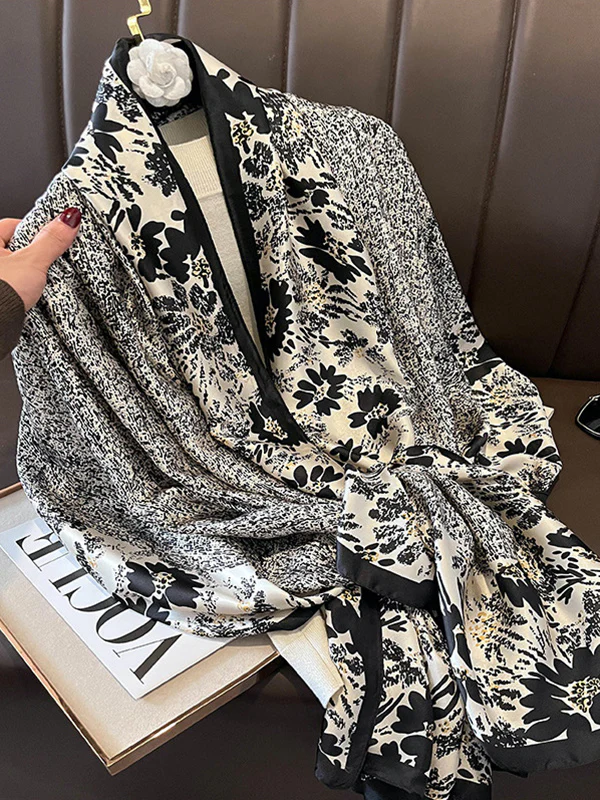 Chic Printed Silk Imitation Warm Shawl&Scarf - Image 3