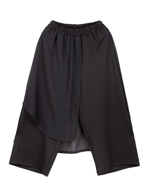 Chiffon Split-Joint Asymmetric Wide-Leg Pants - Image 5