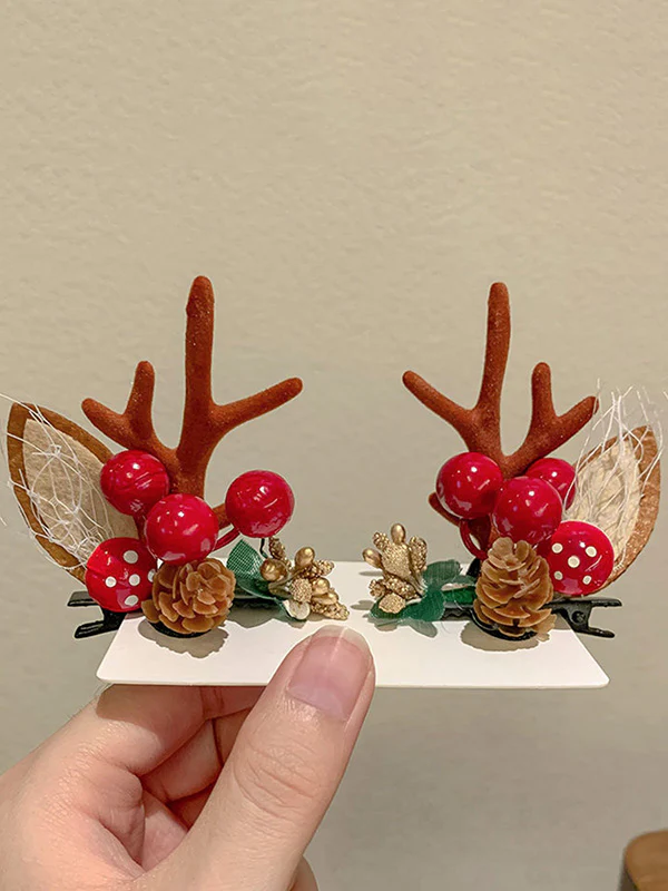 Christmas 10 Colors Handmade Elk Headwear - Image 11