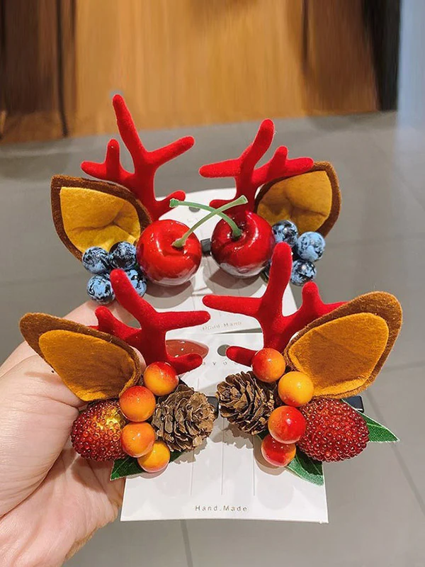 Christmas 10 Colors Handmade Elk Headwear - Image 5