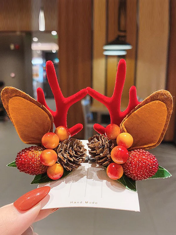 Christmas 10 Colors Handmade Elk Headwear - Image 9