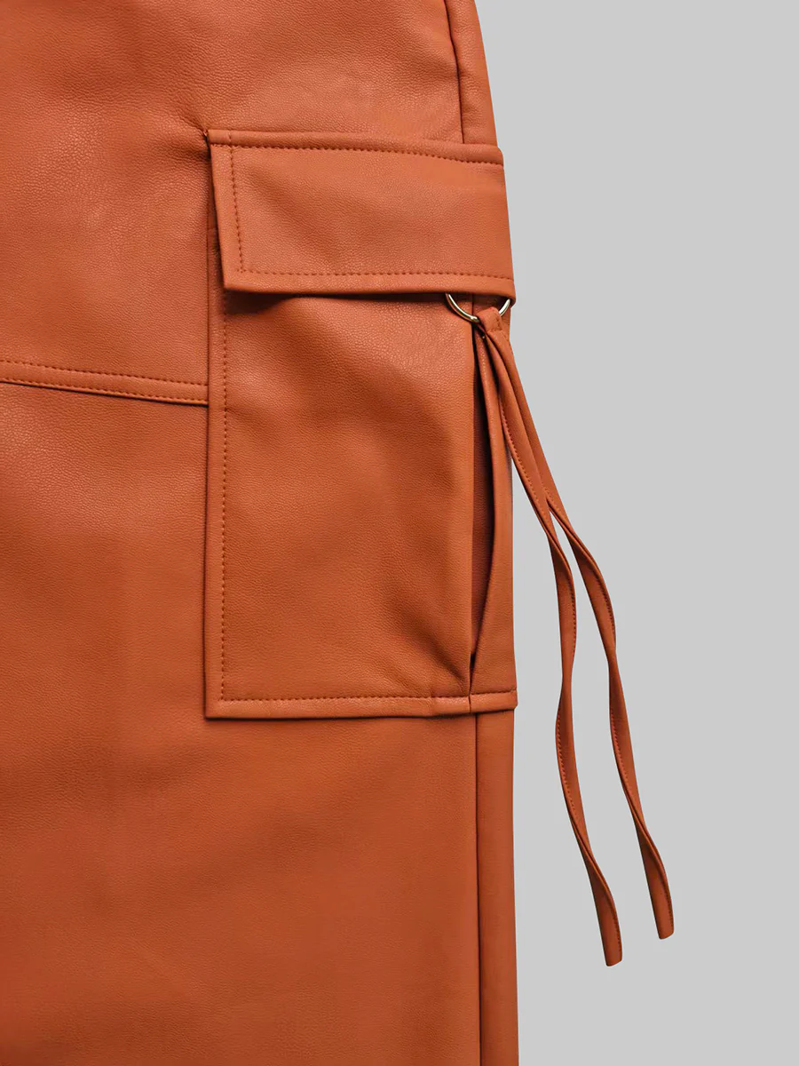 Column Pockets Solid Color Skirts Bottoms - Image 7