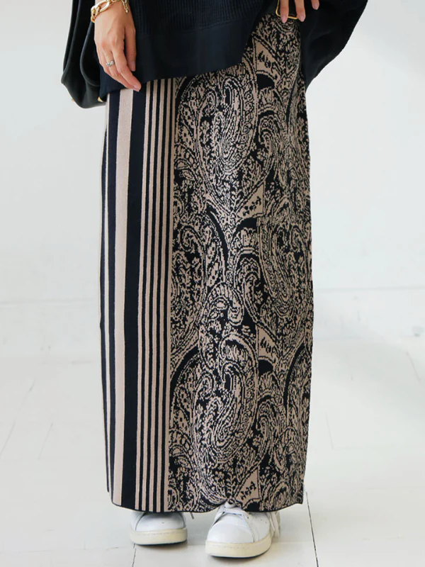 Column Striped Knitting Skirts Bottoms - Image 2