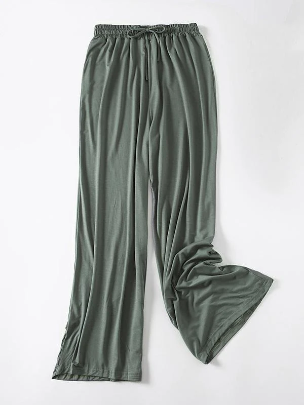 Comfortable Drawstring Solid Color Loose Pants - Image 6