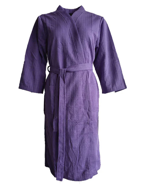 Comfortable Solid Bandage Thin Pajama Robe - Image 30