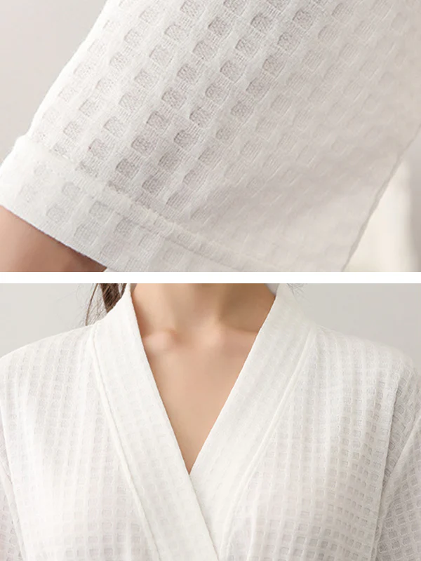 Comfortable Solid Bandage Thin Pajama Robe - Image 31