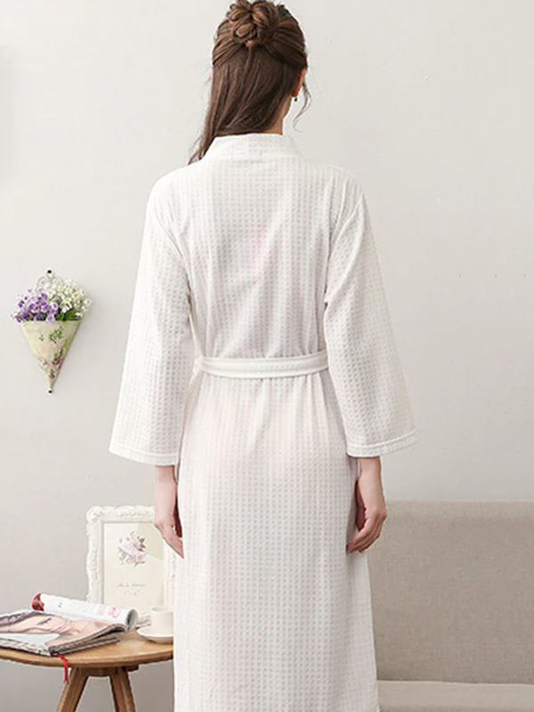 Comfortable Solid Bandage Thin Pajama Robe - Image 15