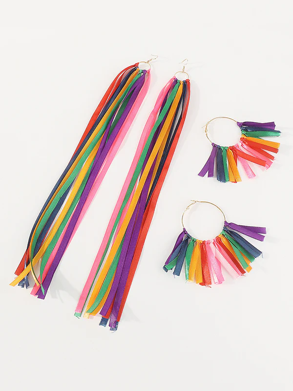 Contrast Color Drop Earrings - Image 7
