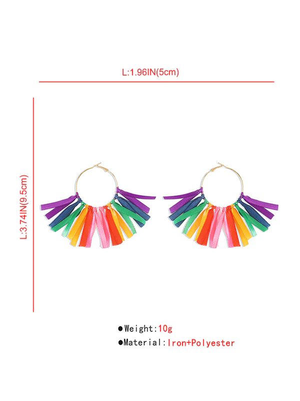 Contrast Color Drop Earrings - Image 8