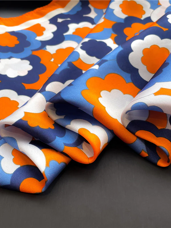 Contrast Color Flower Print Sun Protection Shawl&Scarf - Image 12