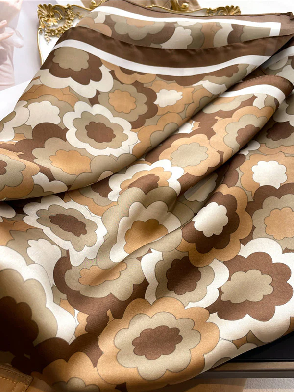Contrast Color Flower Print Sun Protection Shawl&Scarf - Image 8