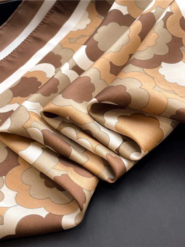 Contrast Color Flower Print Sun Protection Shawl&Scarf - Image 9