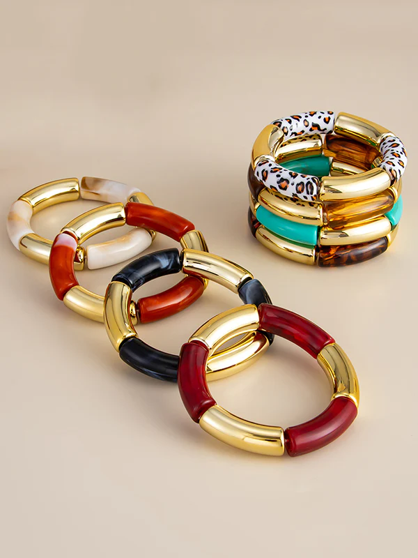 Contrast Color Geometric Bracelet Accessories - Image 4
