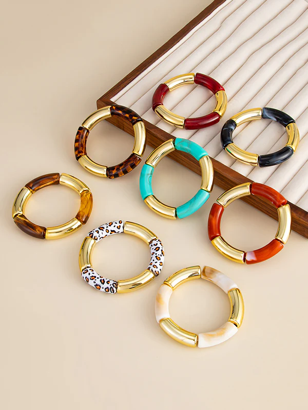 Contrast Color Geometric Bracelet Accessories - Image 5