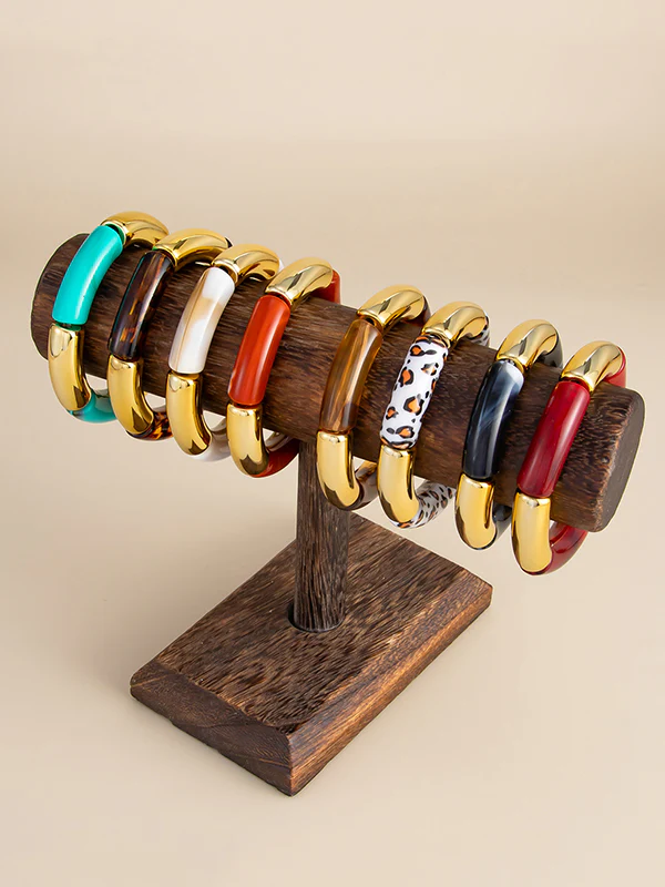 Contrast Color Geometric Bracelet Accessories - Image 6