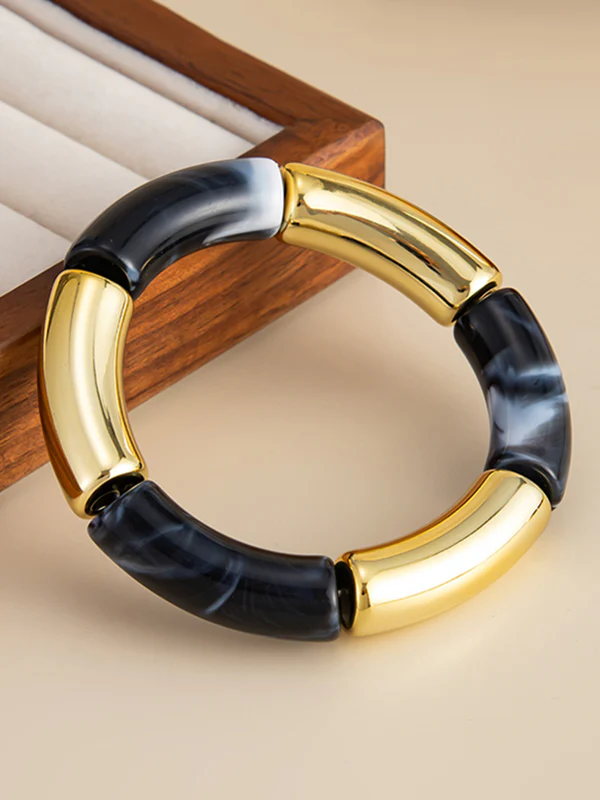 Contrast Color Geometric Bracelet Accessories - Image 7