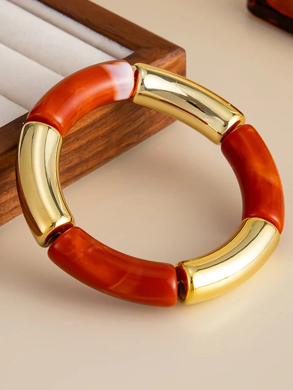 Contrast Color Geometric Bracelet Accessories - Image 8