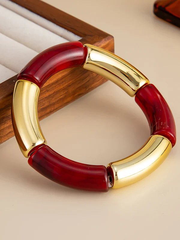 Contrast Color Geometric Bracelet Accessories - Image 9