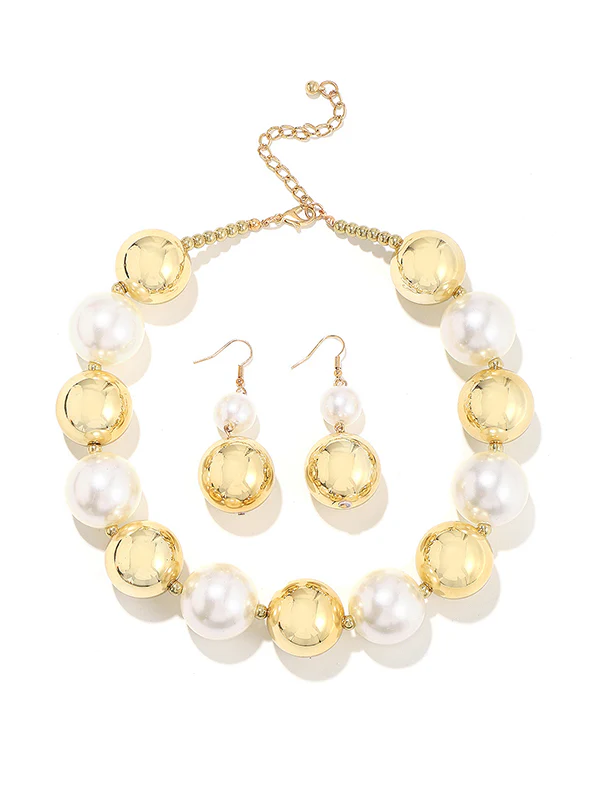 Contrast Color Geometric Drop Earrings + Necklaces Accessories - Image 12