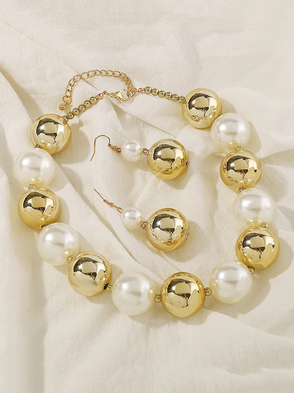 Contrast Color Geometric Drop Earrings + Necklaces Accessories - Image 8